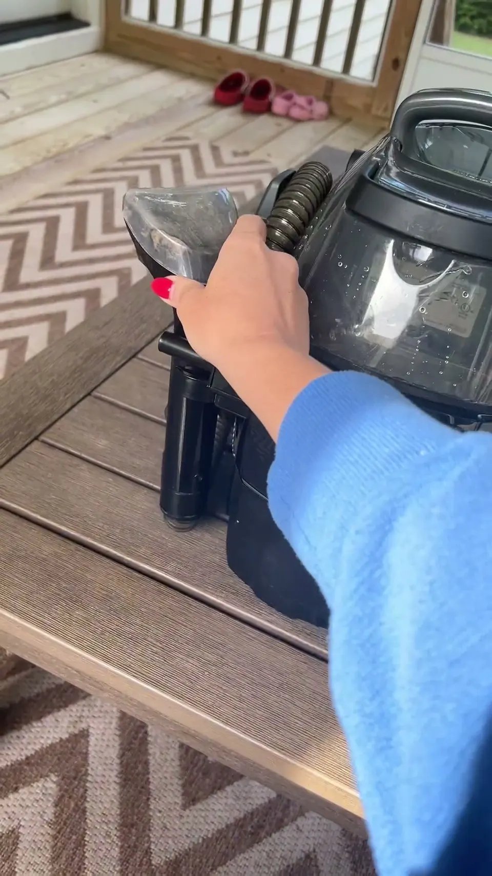Small enough to live in a closet, grab-ready when a spill lands.