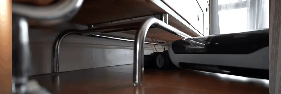 Fully reclined, the H14 Pro works its whole head under a low bed frame without losing suction.