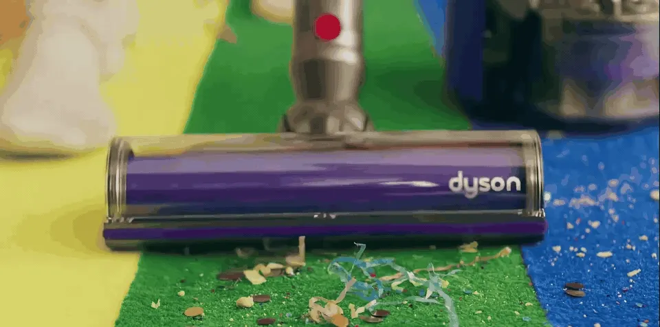 One slow pass decides it: the debris sits squarely in the nozzle's path.
