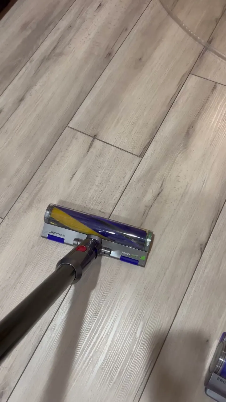 The fluffy head at left anchors the strongest hard-floor pickup testers have run.