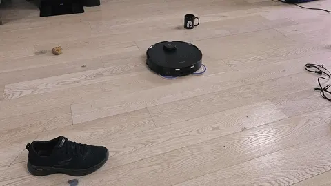 It steers around clutter, but soft items like slippers still deserve a scan before a run.