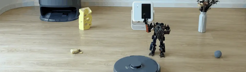 Threading between toys and a vase instead of rolling over them is the avoidance owners report.
