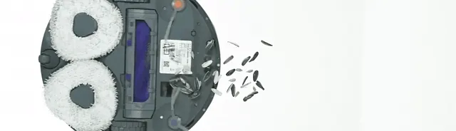 The mopping hardware is two spinning pads that press down with up to 12 N on hard floors.